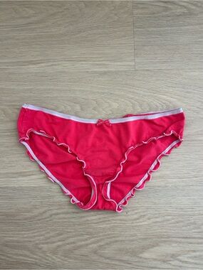 2011 Y2K Vintage Victoria’s Secret Cotton Ruffle Hiphugger Panty M